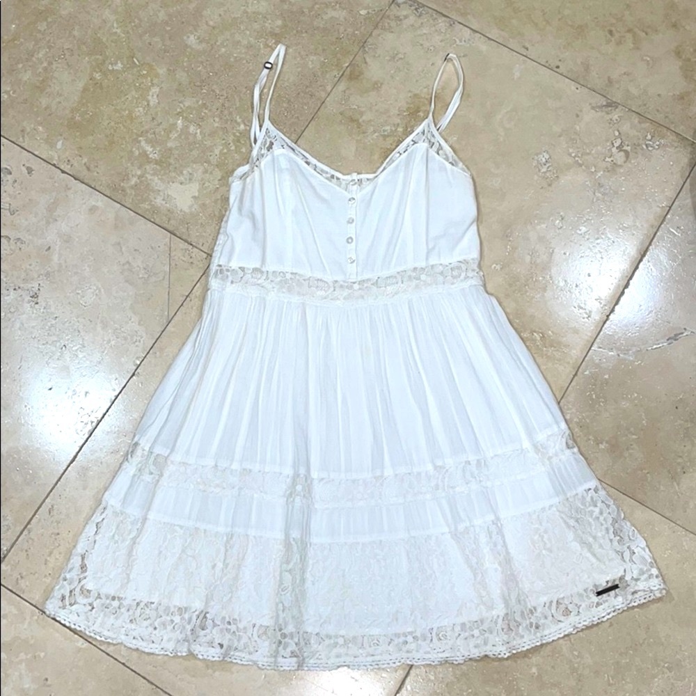 white summer spring lace dress